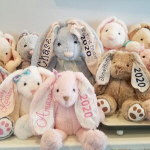Custom Embroidered Bunnies